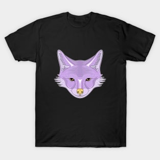 purple coyote face T-Shirt